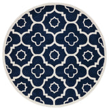 Safavieh Chatham 5'-0" x 5'-0" Rug in Dark Blue / Ivory