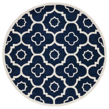 Safavieh Chatham 5'-0" x 5'-0" Rug in Dark Blue / Ivory