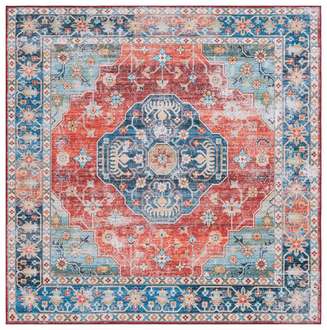 Safavieh Tucson 6'-0" x 6'-0" Rug in Blue / Rust