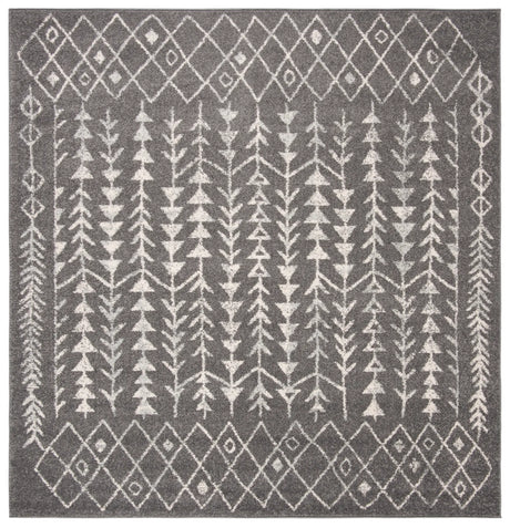Safavieh Tulum 6'-7" x 6'-7" Rug in Dark Grey / Ivory