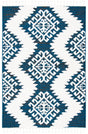 Safavieh Moroccan Tassel Shag 4'-0" x 6'-0" Rug in Navy / Ivory