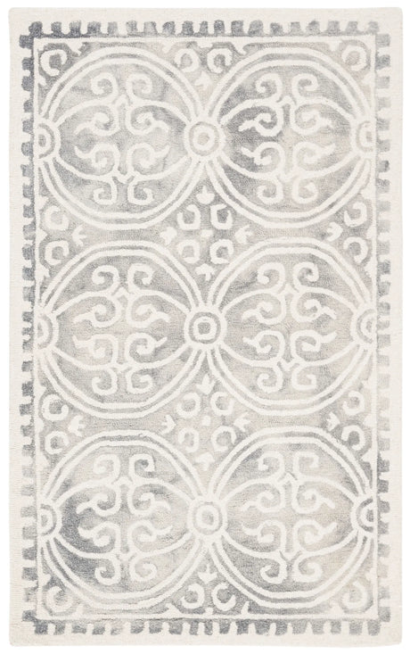 Safavieh Dip Dye 3'-0" x 5'-0" Rug in Silver / Ivory