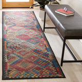 Safavieh Journey 2'-2" x 9'-0" Rug in Charcoal / Red