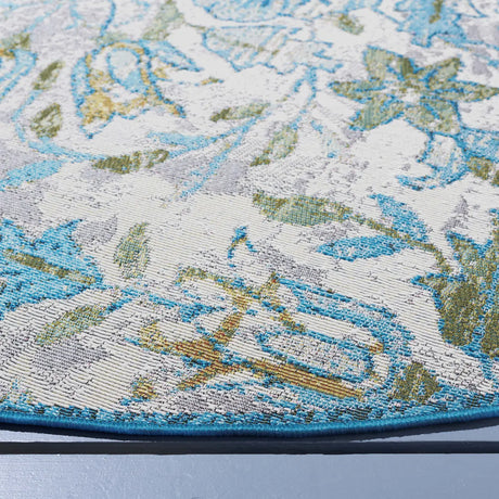 Safavieh Barbados 500 6'-6" x 6'-6" Rug in Ivory / Light Blue