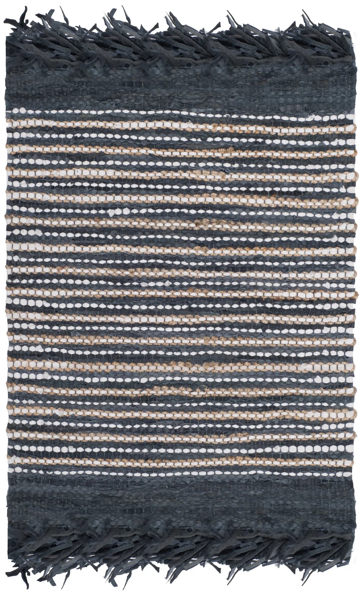 Safavieh Vintage Leather 2'-0" x 3'-0" Rug in Dark Grey / Multi