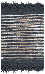 Safavieh Vintage Leather 2'-0" x 3'-0" Rug in Dark Grey / Multi