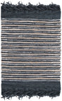 Safavieh Vintage Leather 2'-0" x 3'-0" Rug in Dark Grey / Multi