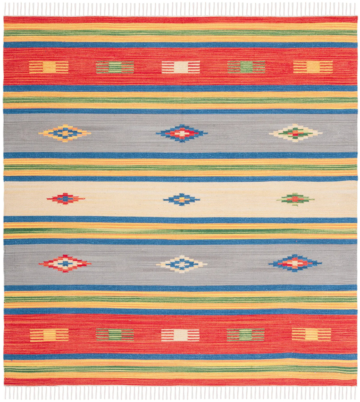 Safavieh Montauk 6'-0" x 6'-0" Rug in Blue / Red