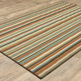 Oriental Weavers Sphinx Montego 6996C Green / Blue Rugs - angle detail