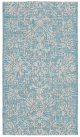 Safavieh Courtyard 2'-0" x 3'-7" Rug in Aqua / Grey