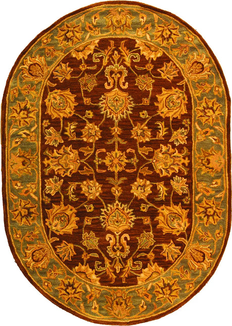 Safavieh Heritage 4'-6" x 6'-6" Rug in Brown / Blue