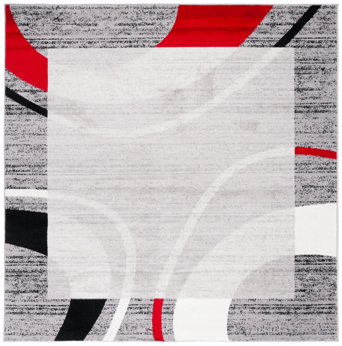 Safavieh Skyler 6'-7" x 6'-7" Rug in Grey / Red