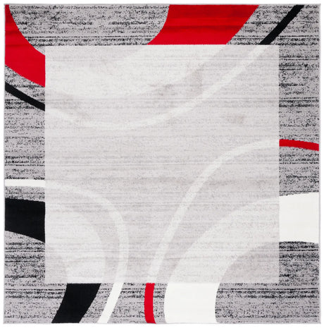 Safavieh Skyler 6'-7" x 6'-7" Rug in Grey / Red