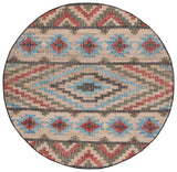 Safavieh Kilim 7'-0" x 7'-0" Rug in Natural / Red