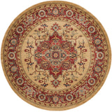 Safavieh Mahal 6'-7" x 6'-7" Rug in Red / Natural