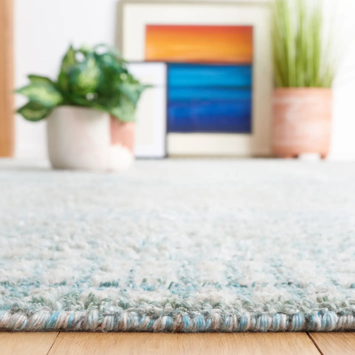 Safavieh Marquee 4'-0" x 6'-0" Rug in Turquoise / Grey