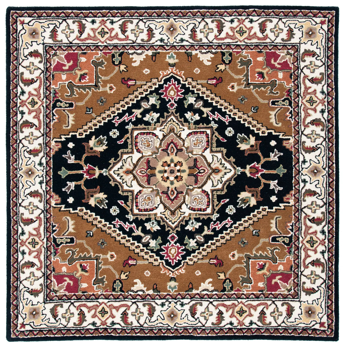 Safavieh Heritage 6'-0" x 6'-0" Rug in Navy / Brown