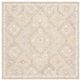 Safavieh Micro-Loop 5'-0" x 5'-0" Rug in Beige / Grey