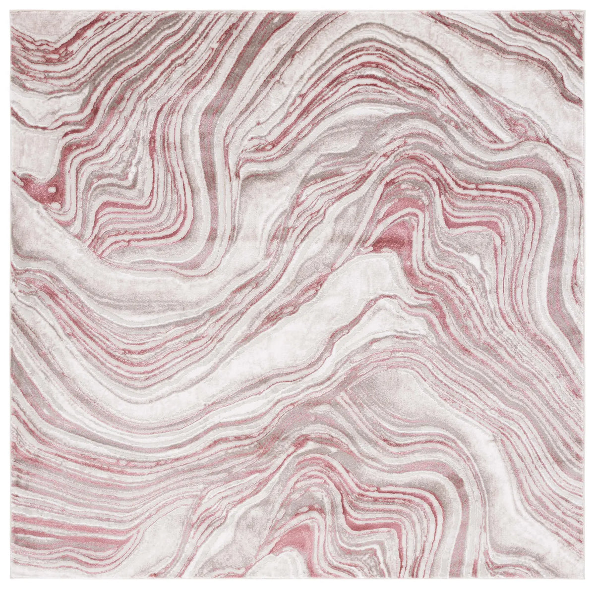 Safavieh Meadow 500 6'-7" x 6'-7" Rug in Pink / Beige