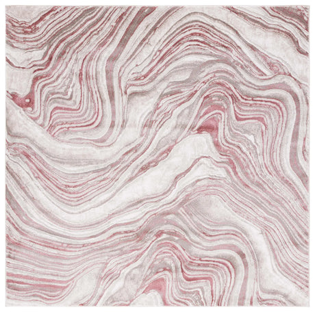 Safavieh Meadow 500 6'-7" x 6'-7" Rug in Pink / Beige