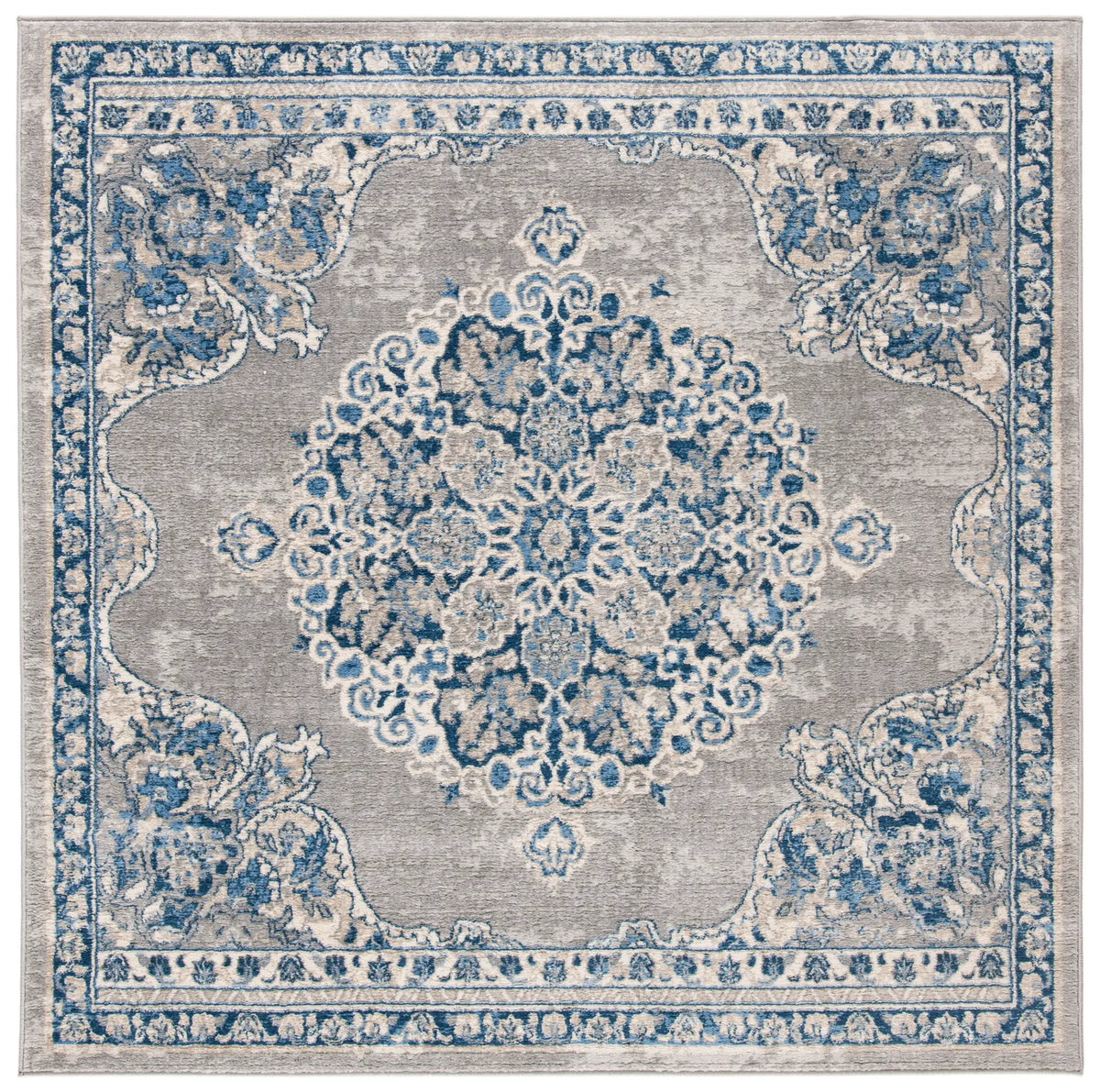 Safavieh Brentwood 5'-0" x 5'-0" Rug in Light Grey / Blue
