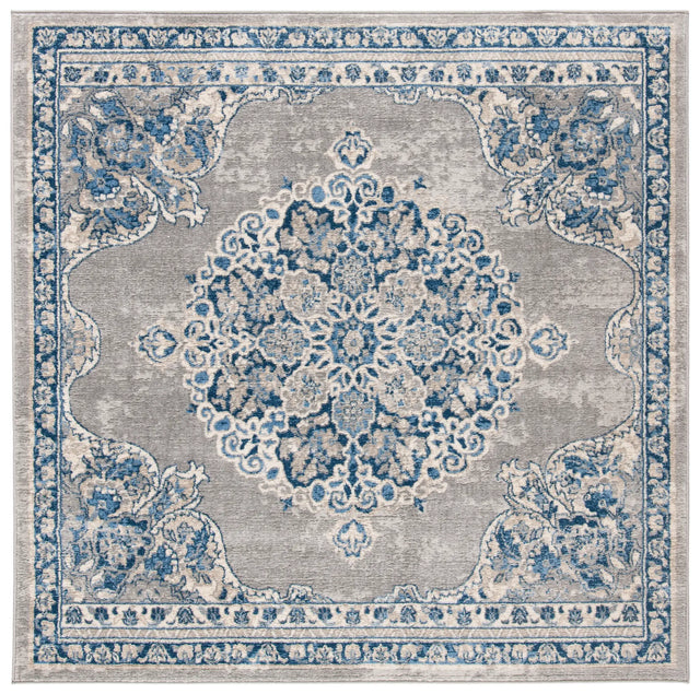 Safavieh Brentwood 5'-0" x 5'-0" Rug in Light Grey / Blue