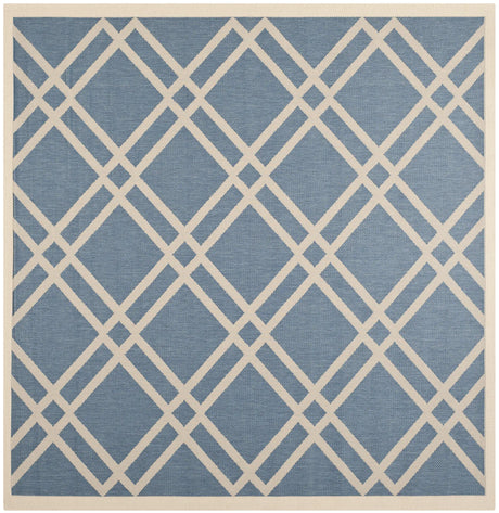 Safavieh Courtyard 7'-10" x 7'-10" Rug in Blue / Beige