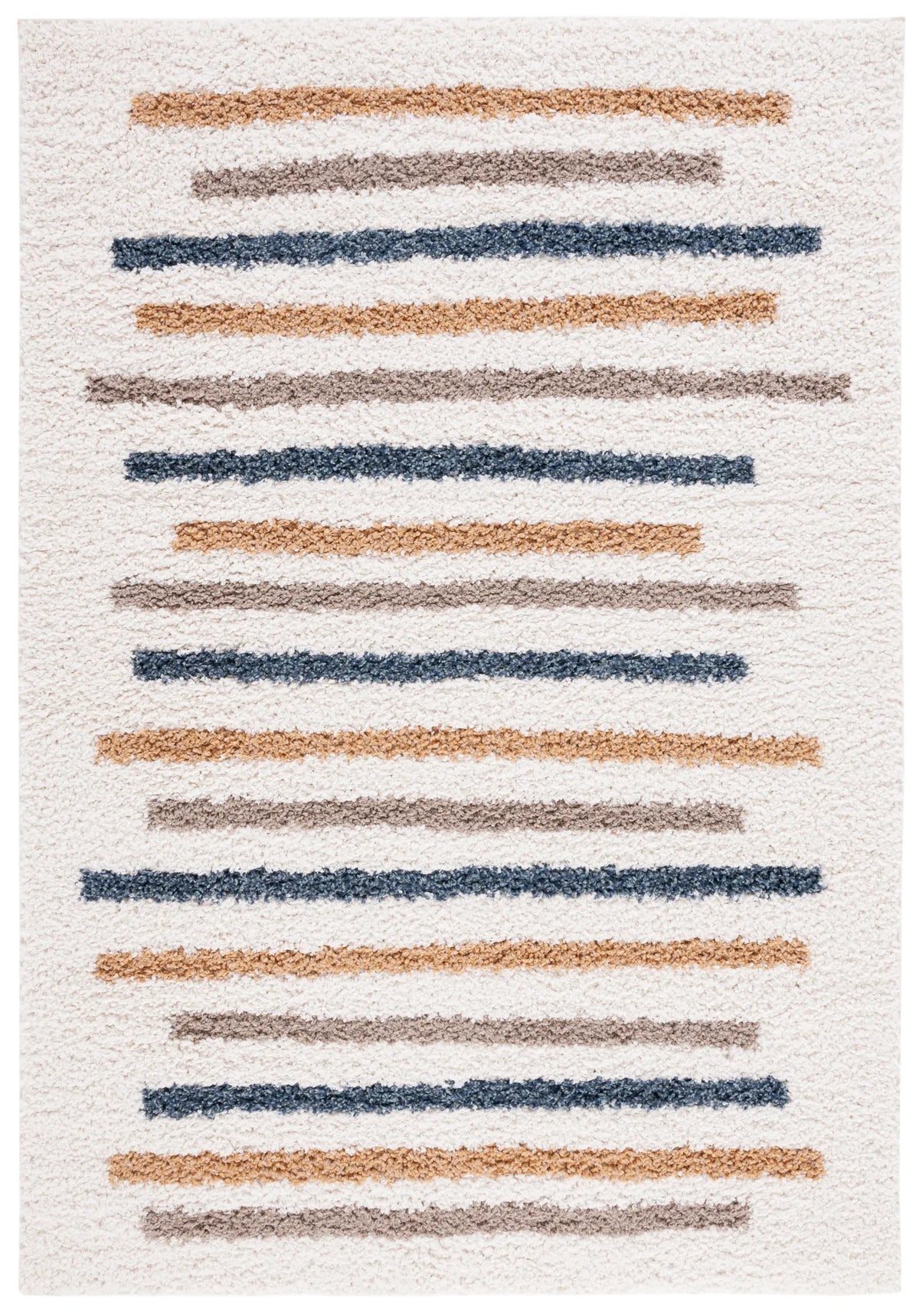 Safavieh Calico Shag 4'-0" x 6'-0" Rug in Ivory / Gold