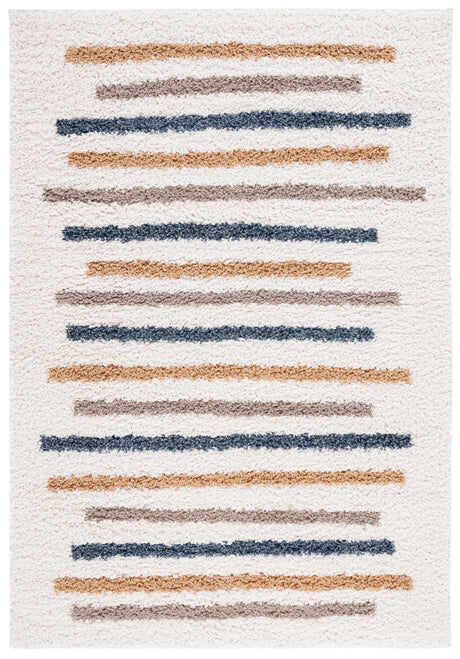 Safavieh Calico Shag 4'-0" x 6'-0" Rug in Ivory / Gold