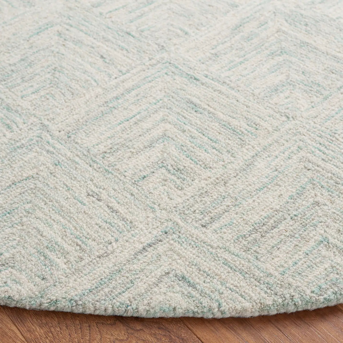 Safavieh Abstract 6'-0" x 6'-0" Rug in Grey / Turquoise