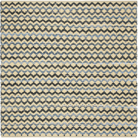 Safavieh Montauk 6'-0" x 6'-0" Rug in Gold / Blue/Black