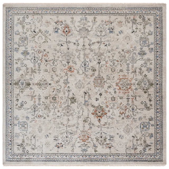 Safavieh Grove 6'-7" x 6'-7" Rug in Ivory / Rust Blue