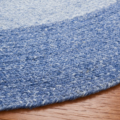 Safavieh Braided 5'-0" x 5'-0" Rug in Blue / Ivory