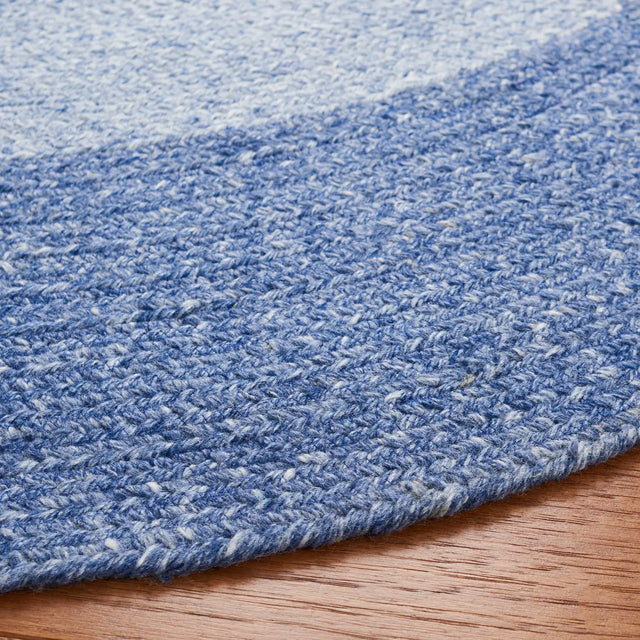 Safavieh Braided 5'-0" x 5'-0" Rug in Blue / Ivory
