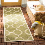 Safavieh Courtyard 2'-3" x 10'-0" Rug in Green / Beige