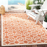 Safavieh Courtyard 5'-3" x 7'-7" Rug in Terracotta / Beige