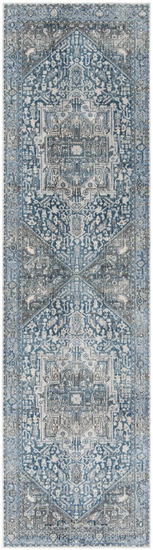 Safavieh Vintage Persian 2'-2" x 12'-0" Rug in Charcoal / Blue
