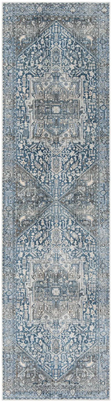 Safavieh Vintage Persian 2'-2" x 12'-0" Rug in Charcoal / Blue