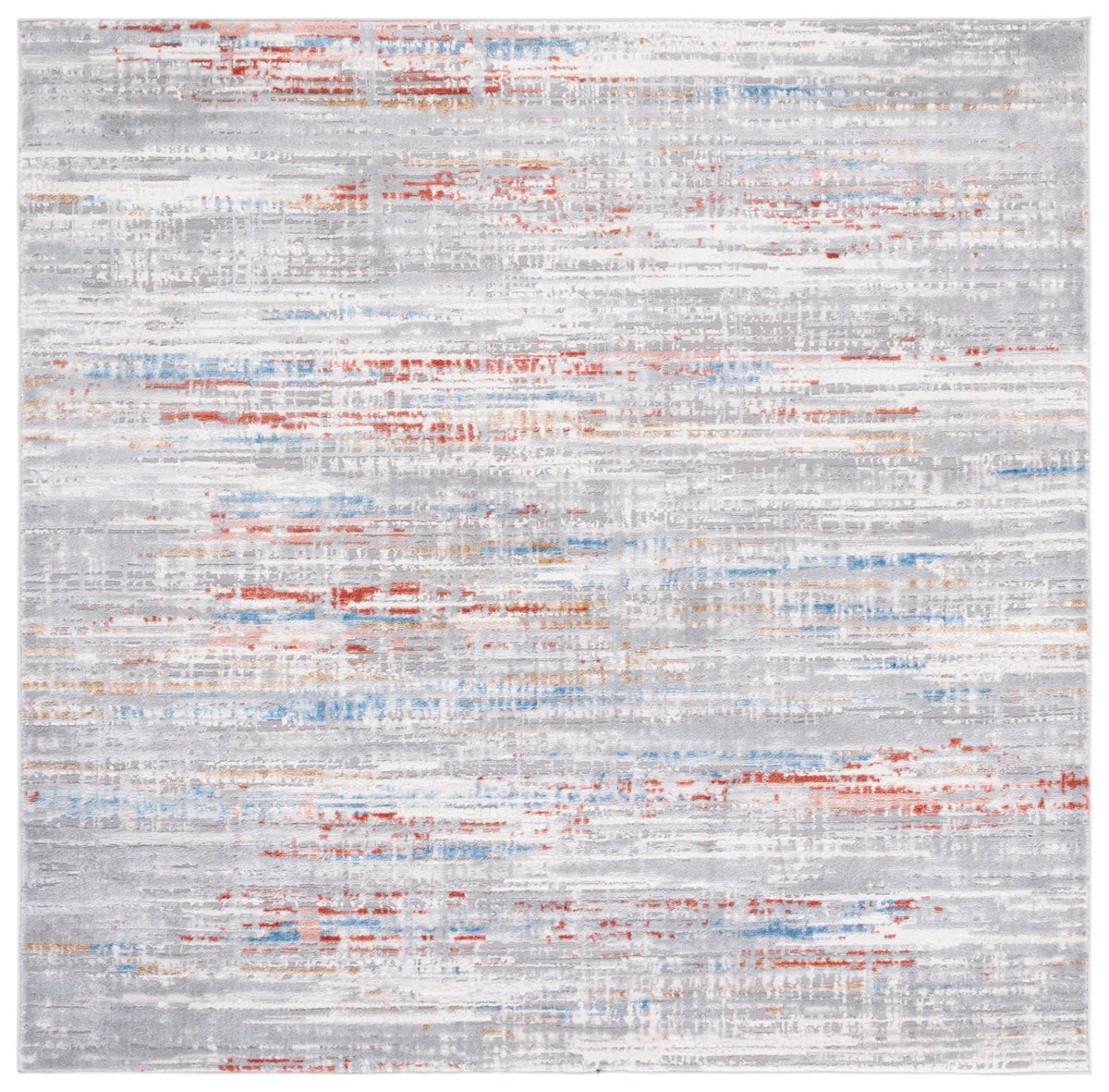 Safavieh Shivan 100 6'-7" x 6'-7" Rug in Light Grey / Rust