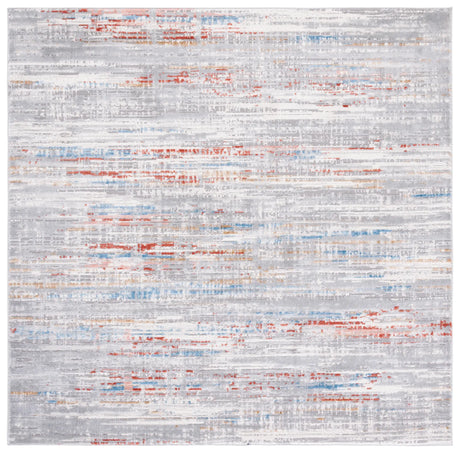 Safavieh Shivan 100 6'-7" x 6'-7" Rug in Light Grey / Rust