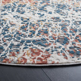 Safavieh Invista 6'-7" x 6'-7" Rug in Navy / Rust