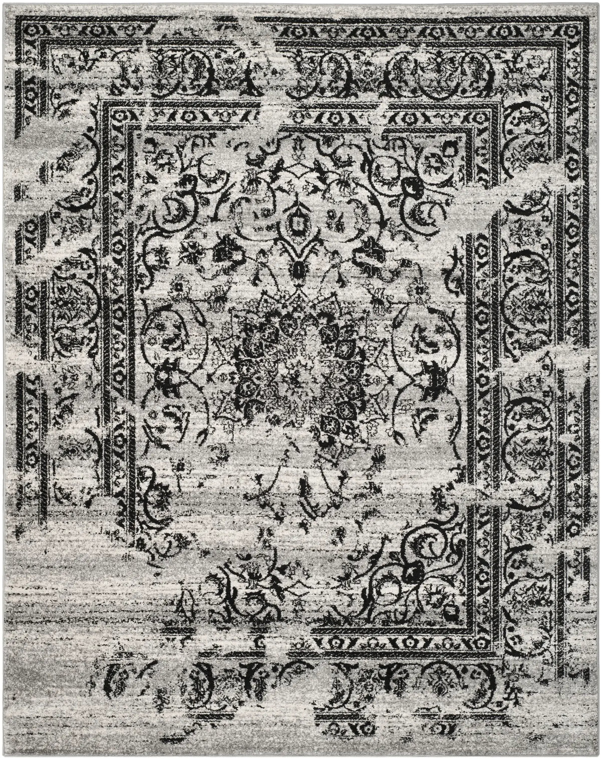 Safavieh Adirondack 10'-0" x 14'-0" Rug in Silver / Black