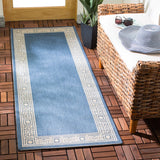 Safavieh Courtyard 2'-3" x 6'-7" Rug in Blue / Beige