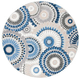 Safavieh Cabana 5'-3" x 5'-3" Rug in Grey / Blue