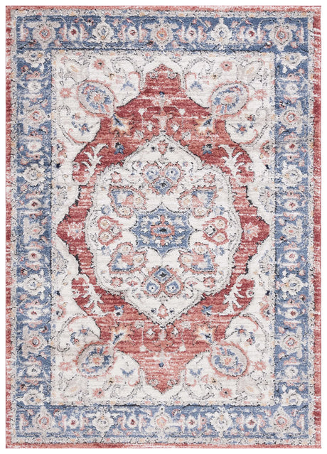 Safavieh Luna 4'-5" x 6'-5" Rug in Beige / Blue Rust