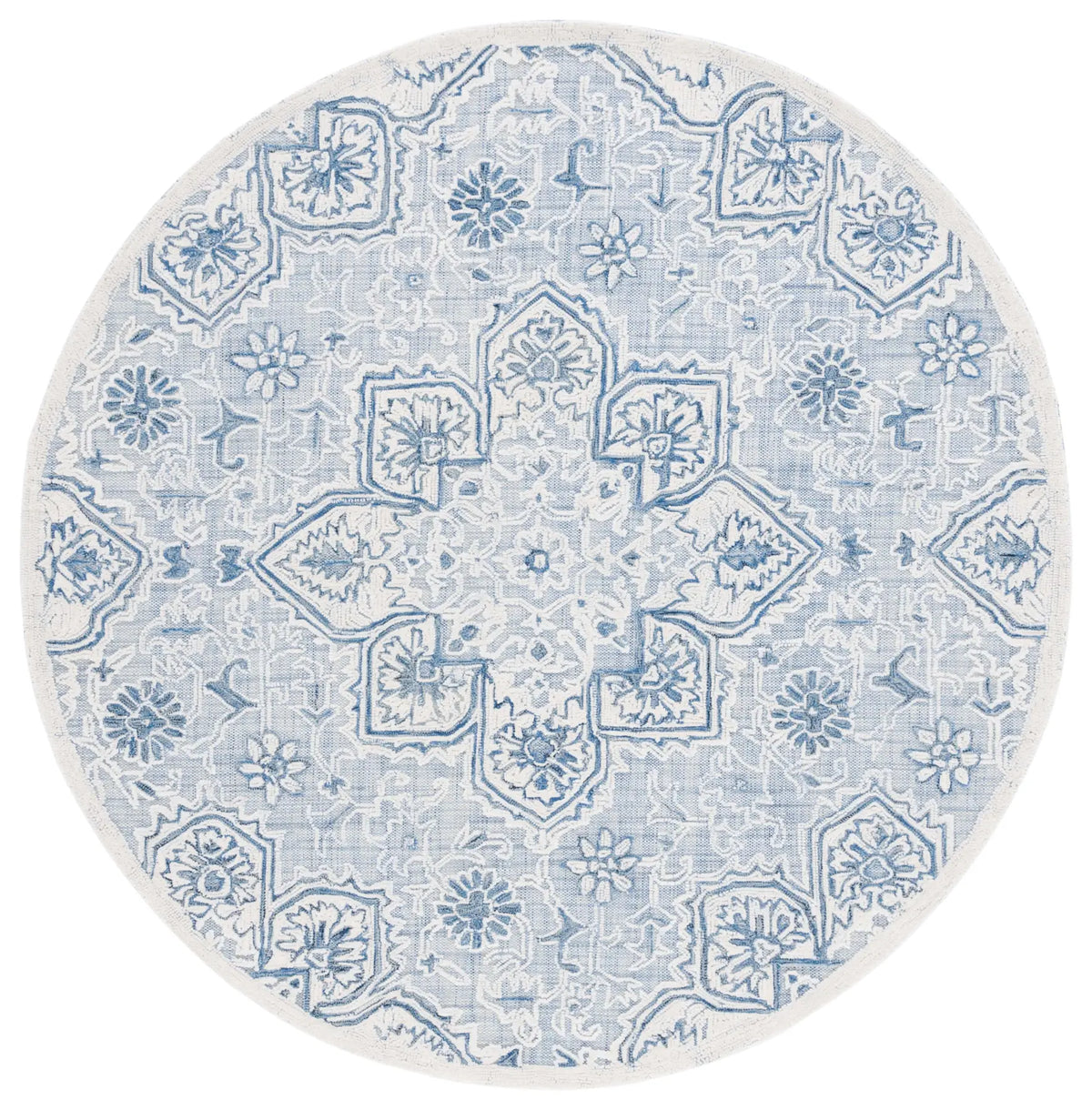 Safavieh Trace 6'-0" x 6'-0" Rug in Blue / Ivory