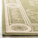 Safavieh Courtyard 4'-0" x 5'-7" Rug in Olive / Natural