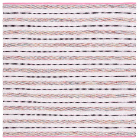 Safavieh Montauk 6'-0" x 6'-0" Rug in Pink / Ivory