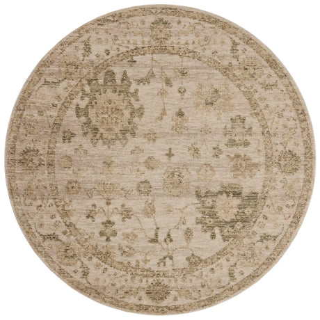 Loloi Willa WIA-09 Dove / Forest Power Loomed Rug - round flat