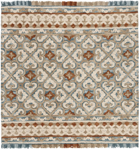 Safavieh Blossom 6'-0" x 6'-0" Rug in Ivory / Blue